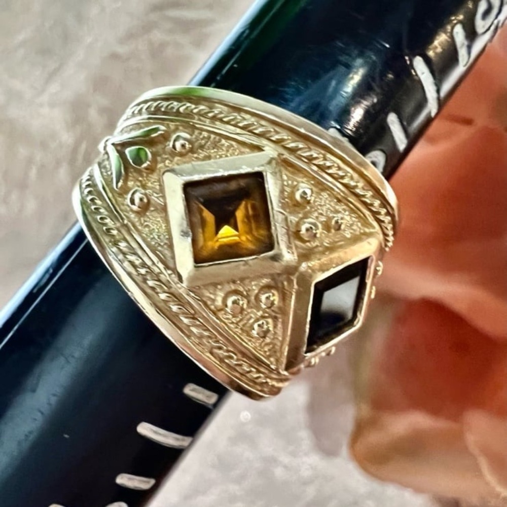 Vintage Art Deco Ornate Solid 10k Gold Stunning S… - image 2